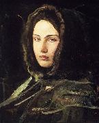 Abbott Handerson Thayer Girl in Fur Hood oil on canvas